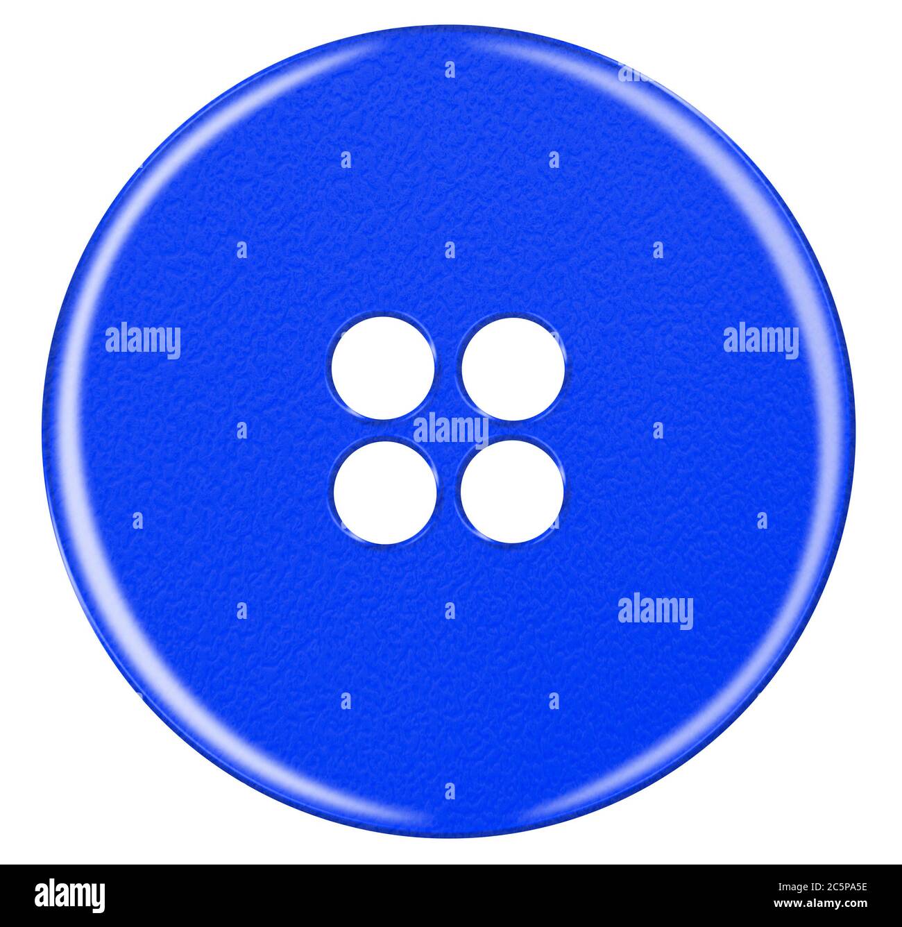 Dark blue Plastic button isolated on white background Stock Photo