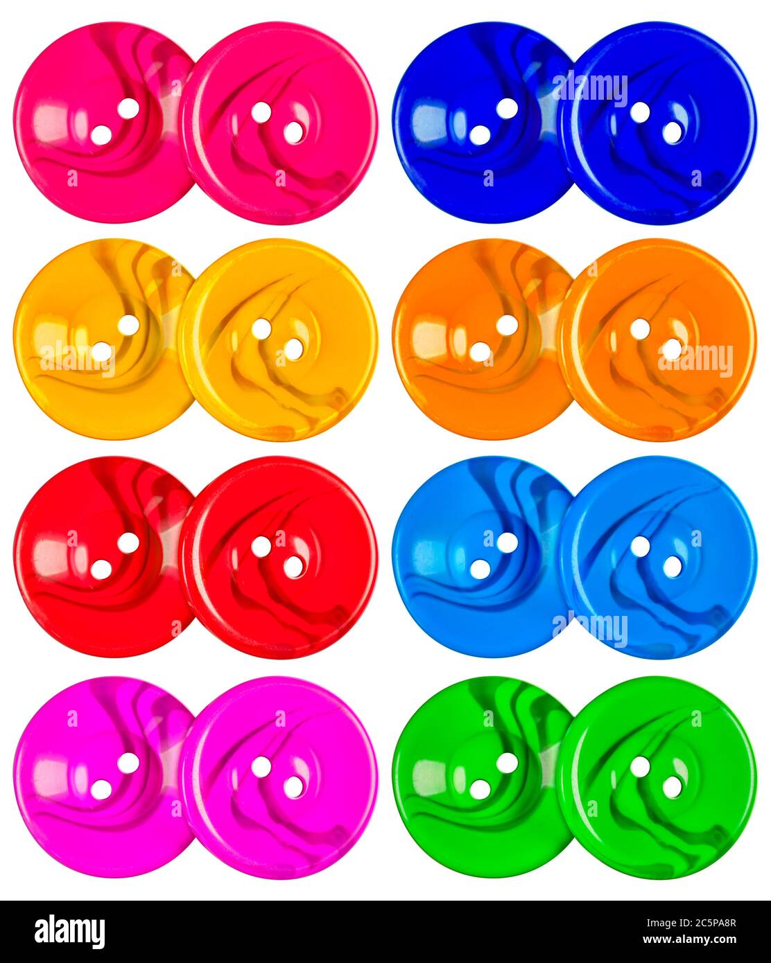 Colorful Plastic buttons isolated on white background Stock Photo Alamy