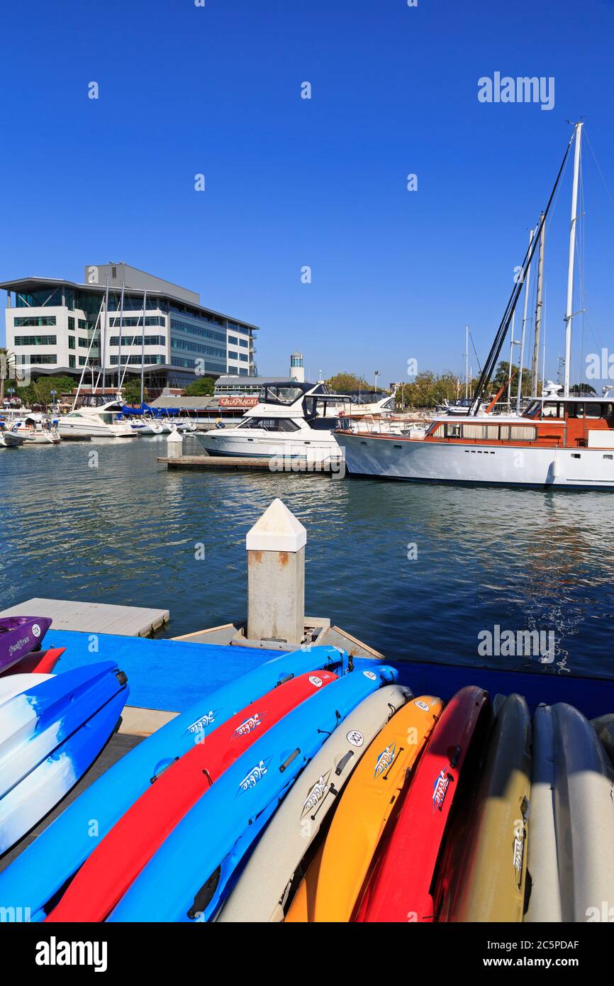 Kayaks in Jack London Square,Oakland,California,USA Stock Photo Alamy