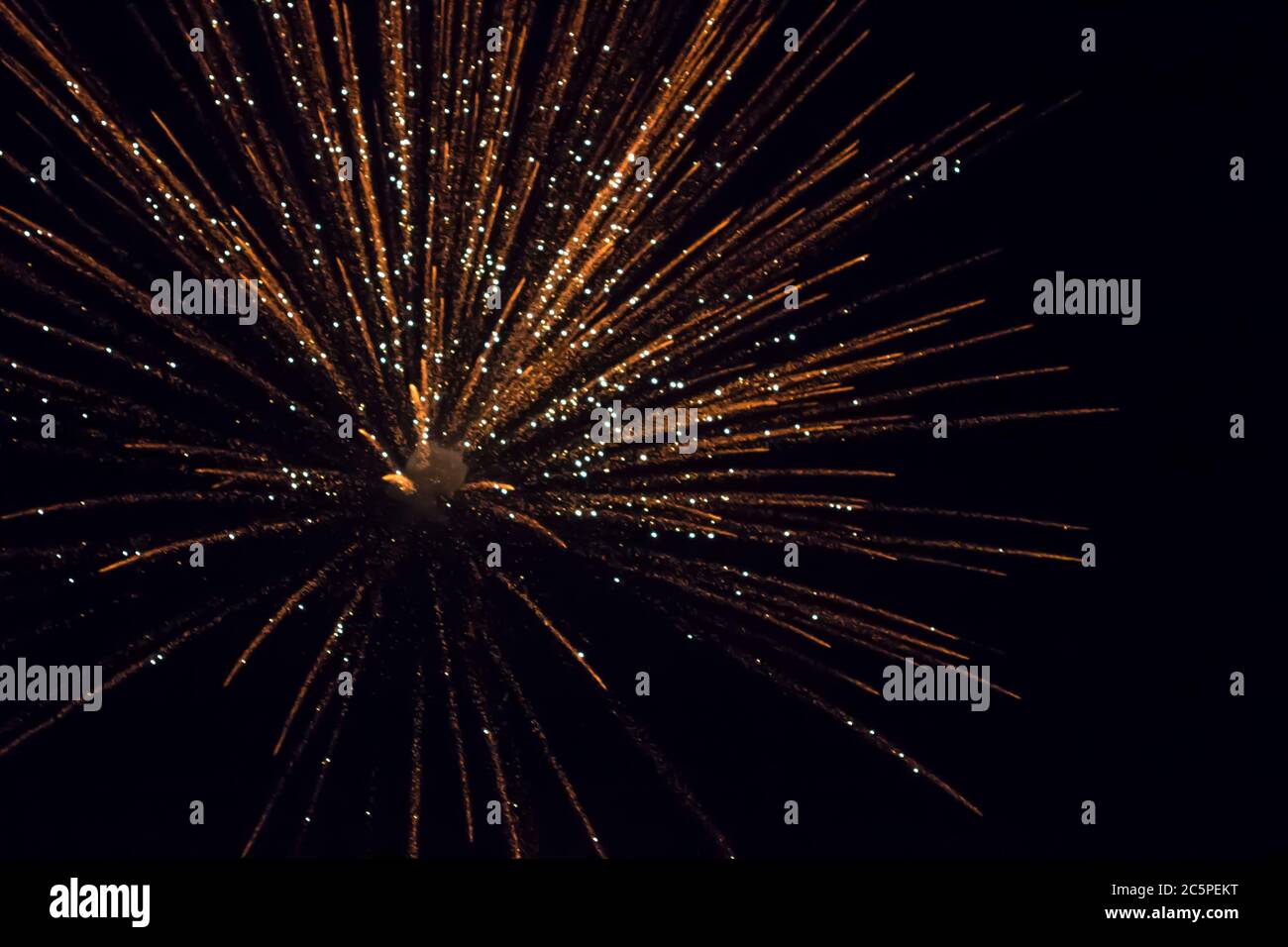 Happy diwali - Fire cracker on the sky - skyshot Stock Photo