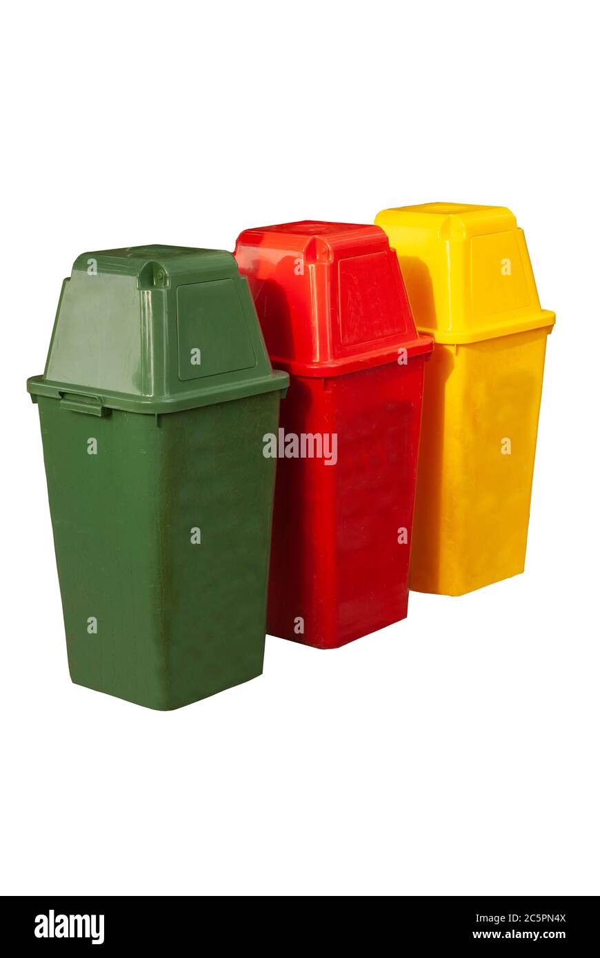 Garbage trash bins for waste segregation. Separate waste collection