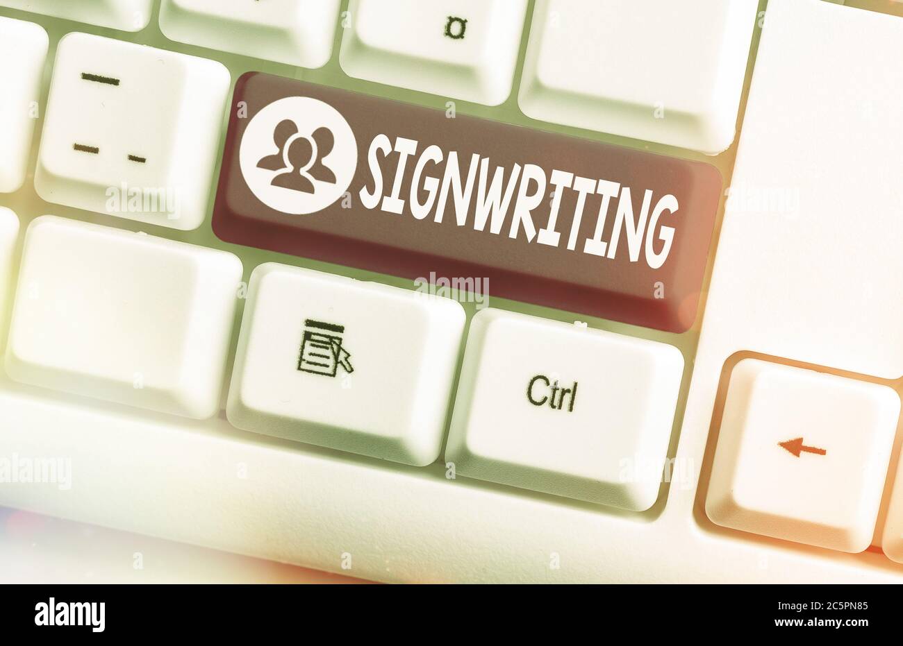 Handwriting text Signwriting. Conceptual photo any type of clear ...