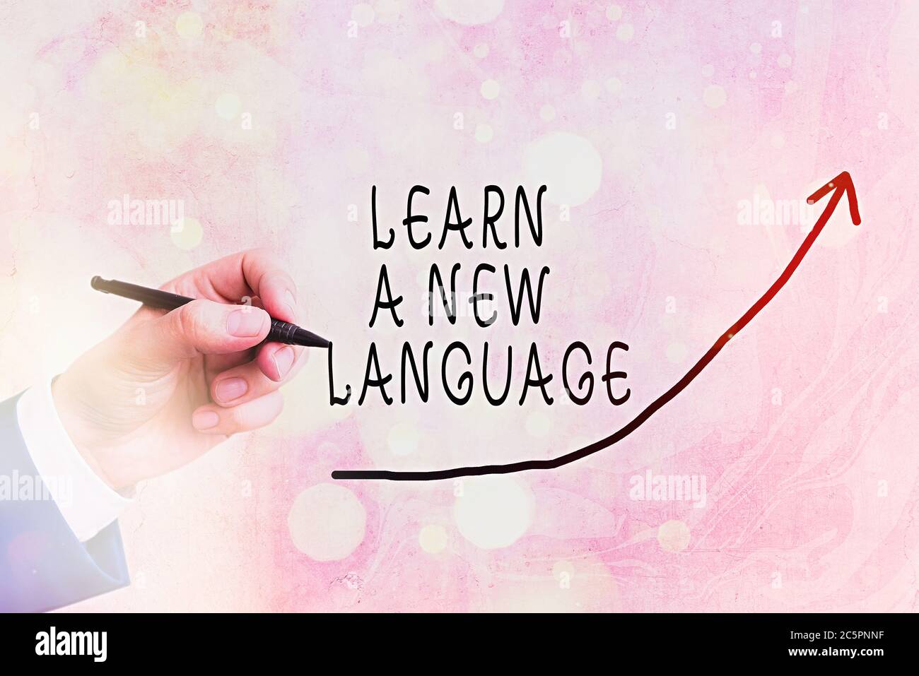 Handwriting text writing Learn A New Language. Conceptual photo ability ...