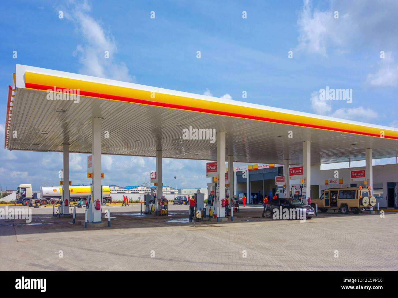 Shell service station, Kenya, Africa Stock Photo