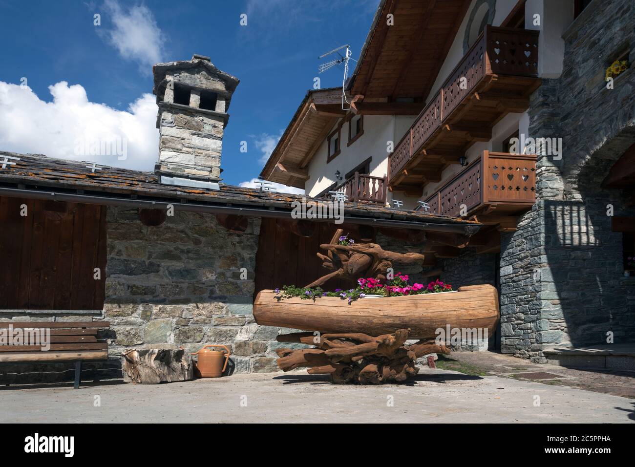 Chamois, Aosta Valley, Italy Stock Photo