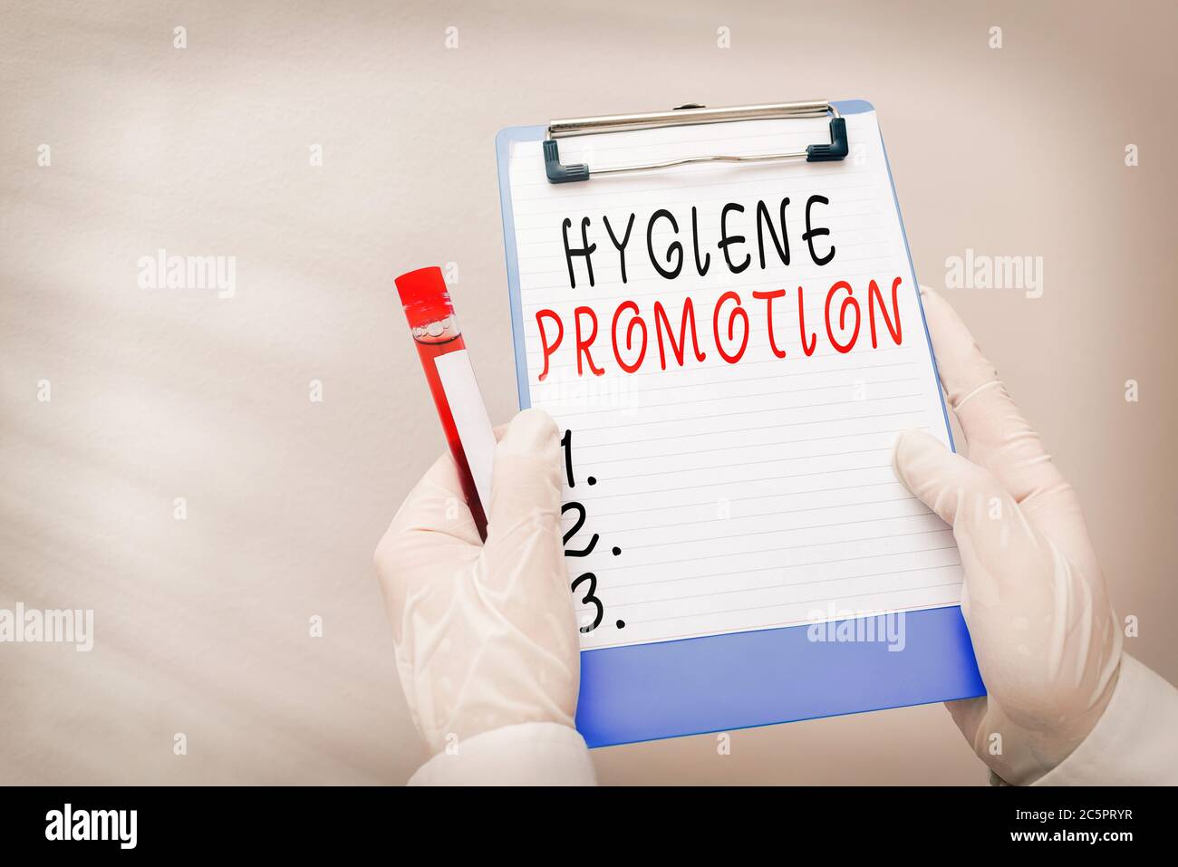 Handwriting text Hygiene Promotion. Conceptual photo systematic program