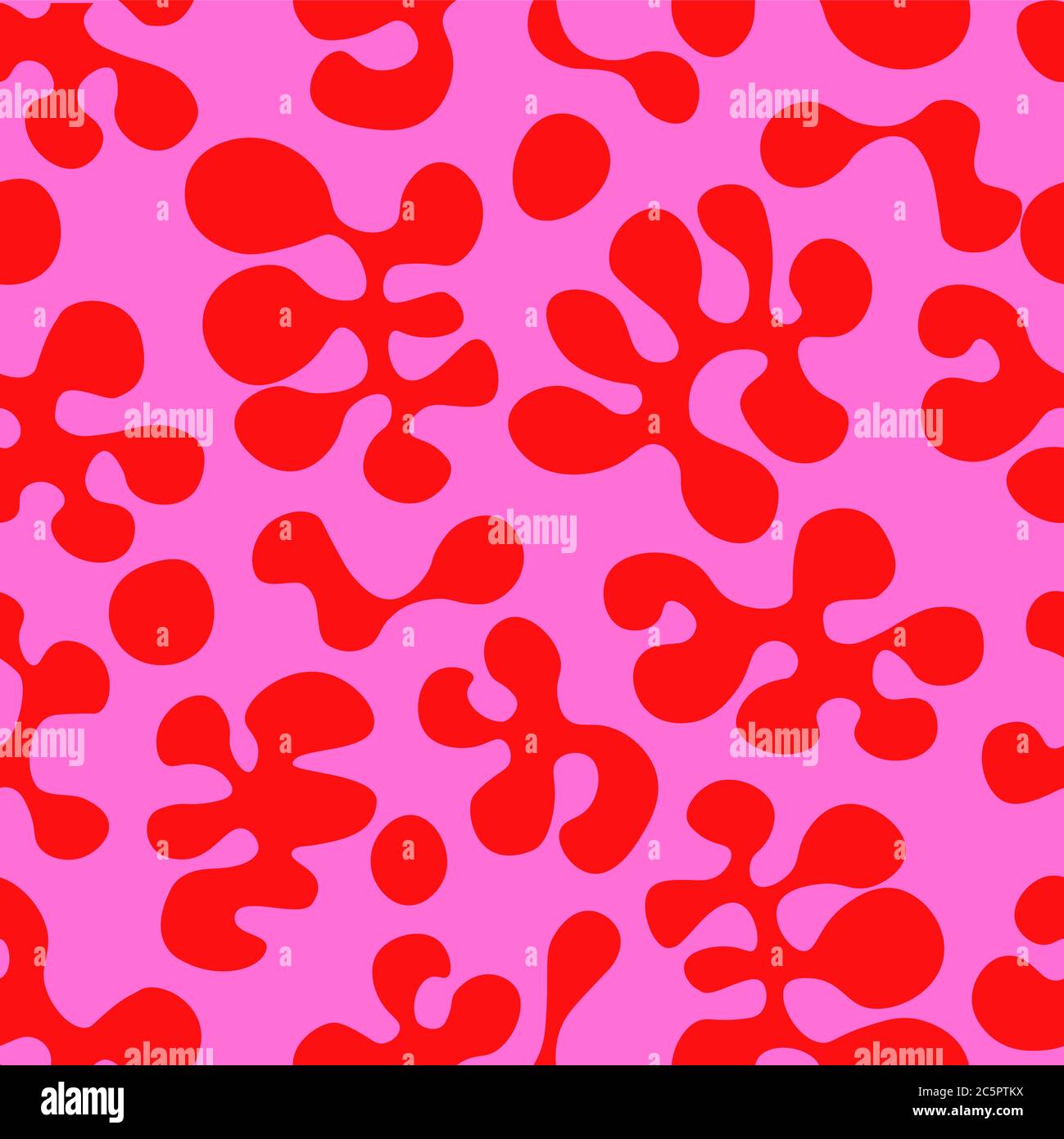 Repeatable, organic, red blobs on pink background. Inspired by groovy lava  lamps and psychedelic 70s art Stock Vector Image & Art - Alamy
