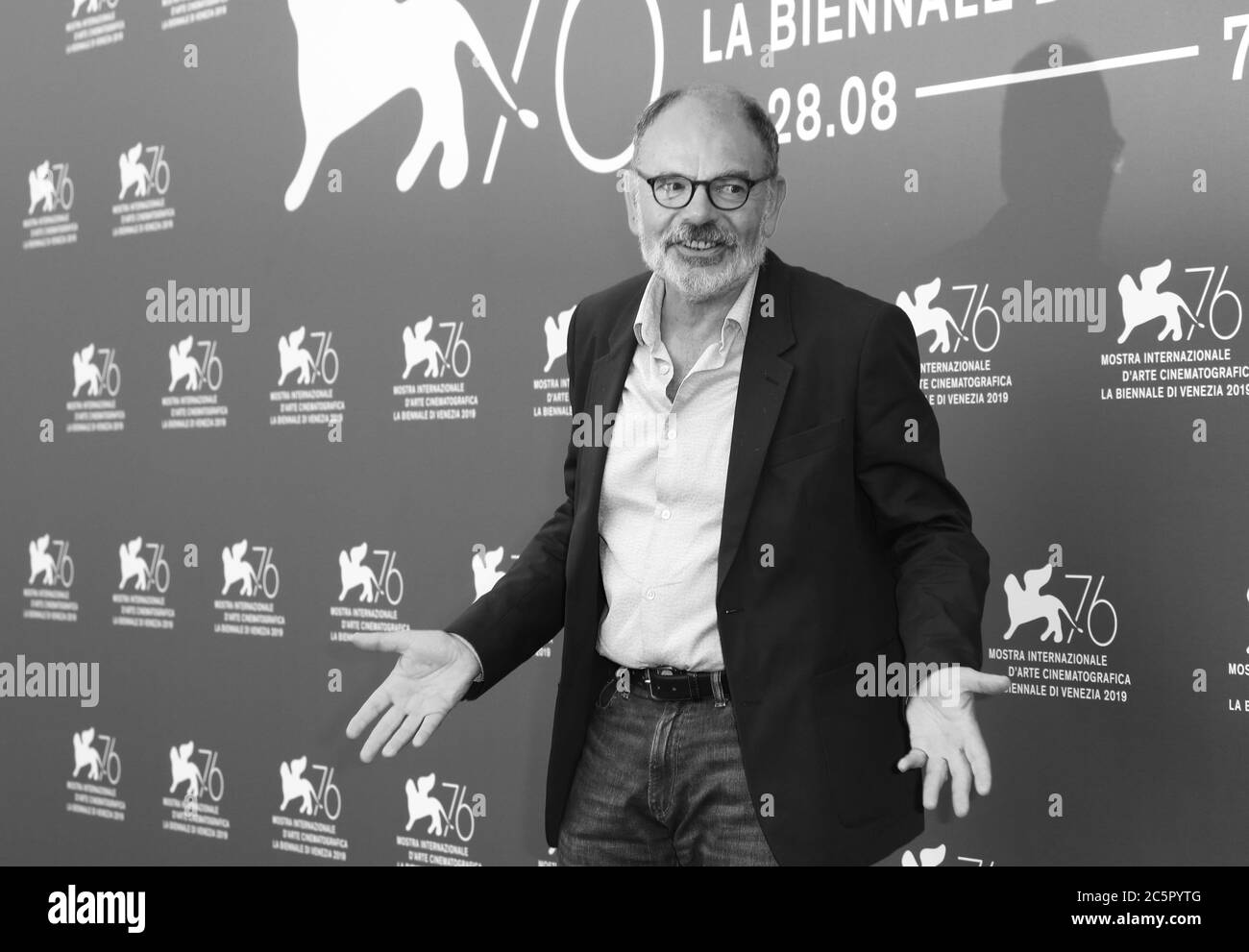 VENICE, ITALY - SEPTEMBER 05: Jean-Pierre Darroussin attends 'Gloria Mundi' photocall during the 76th Venice Film Festival on September 05, 2019 Stock Photo