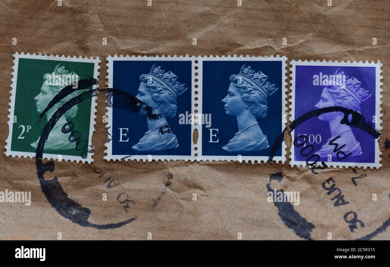 Definitive deep blue e stamp hires stock photography and images Alamy