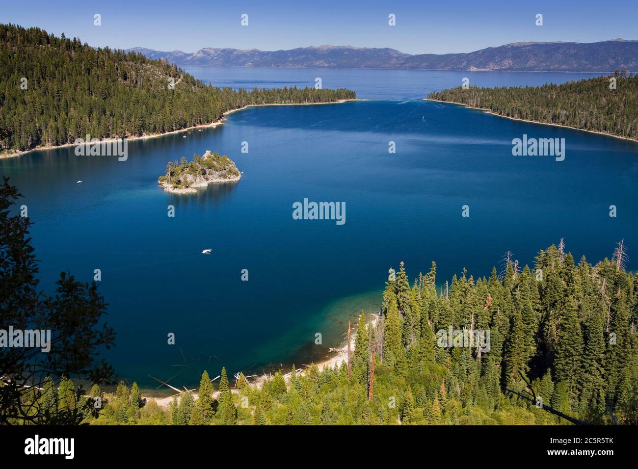 Fannette Island in Emerald Bay State Park, Lake Tahoe,California, USA Stock Photo
