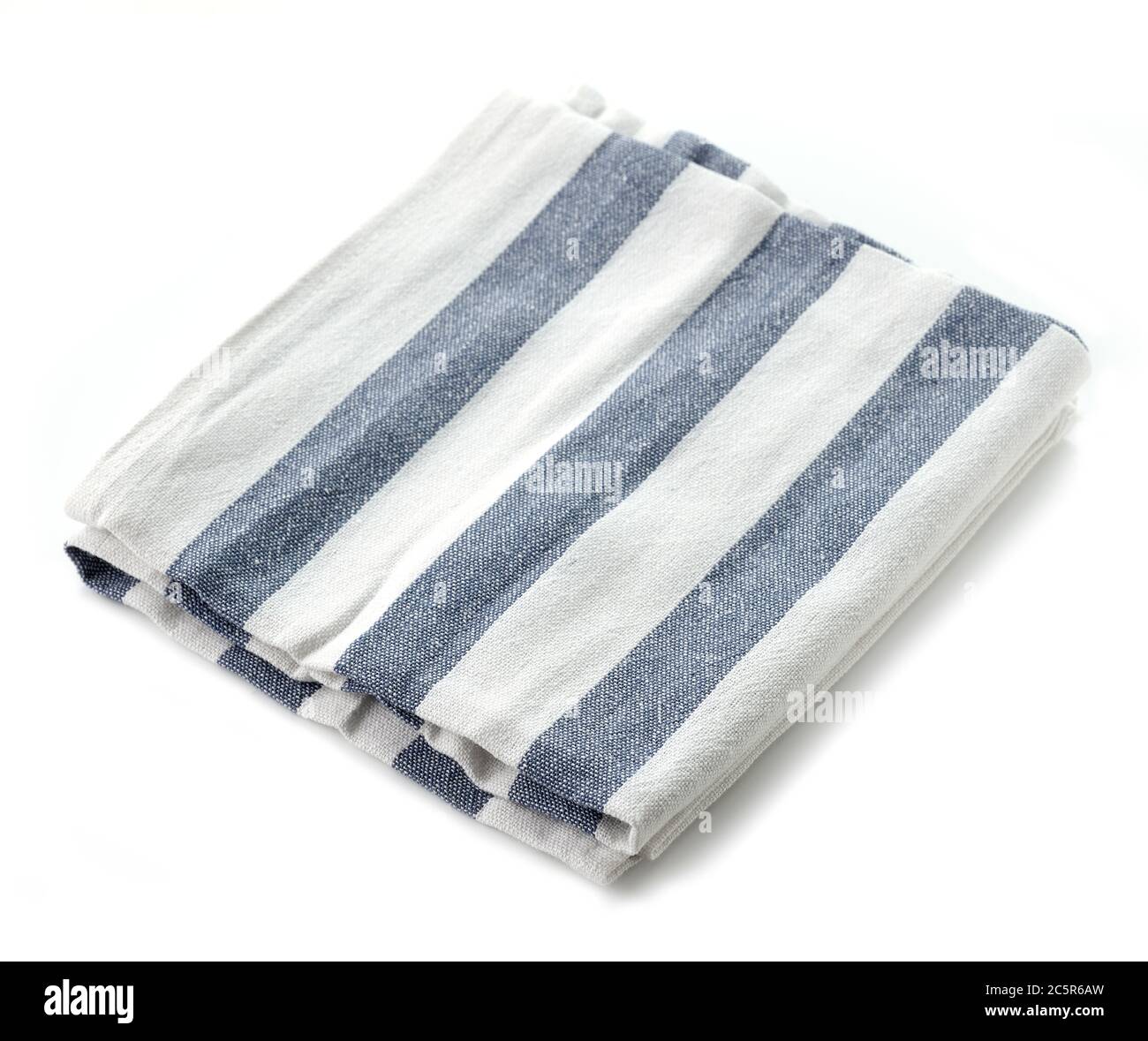 new folded kitchen towel isolated on white background Stock Photo