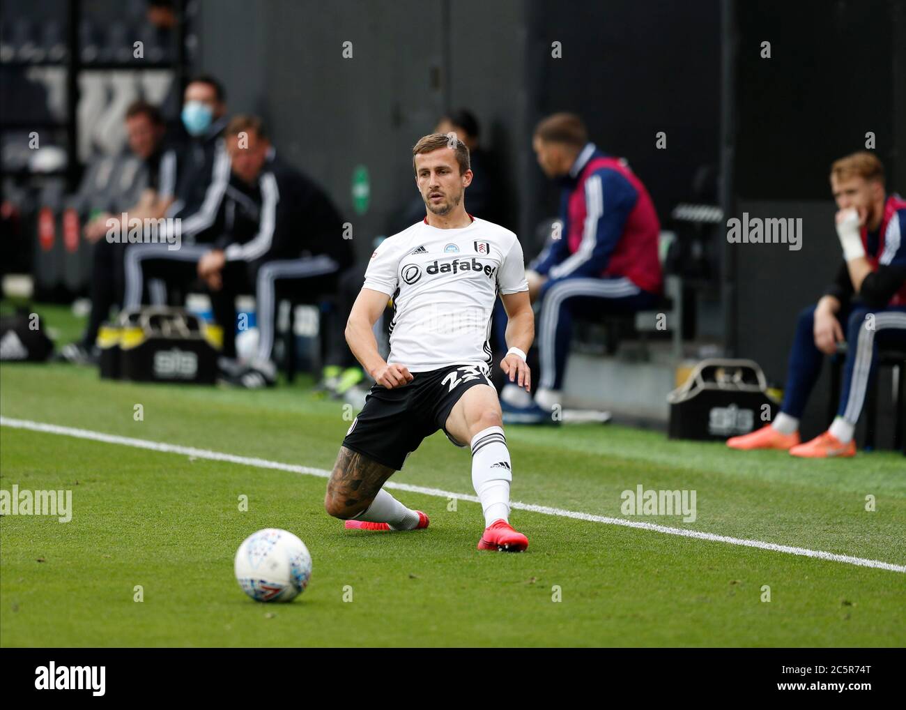 Craven Cottage, London, UK. 4th July, 2020. English Championship Football, Fulham versus Birmingham City; Joe Bryan of Fulham Credit: Action Plus Sports/Alamy Live News Stock Photo