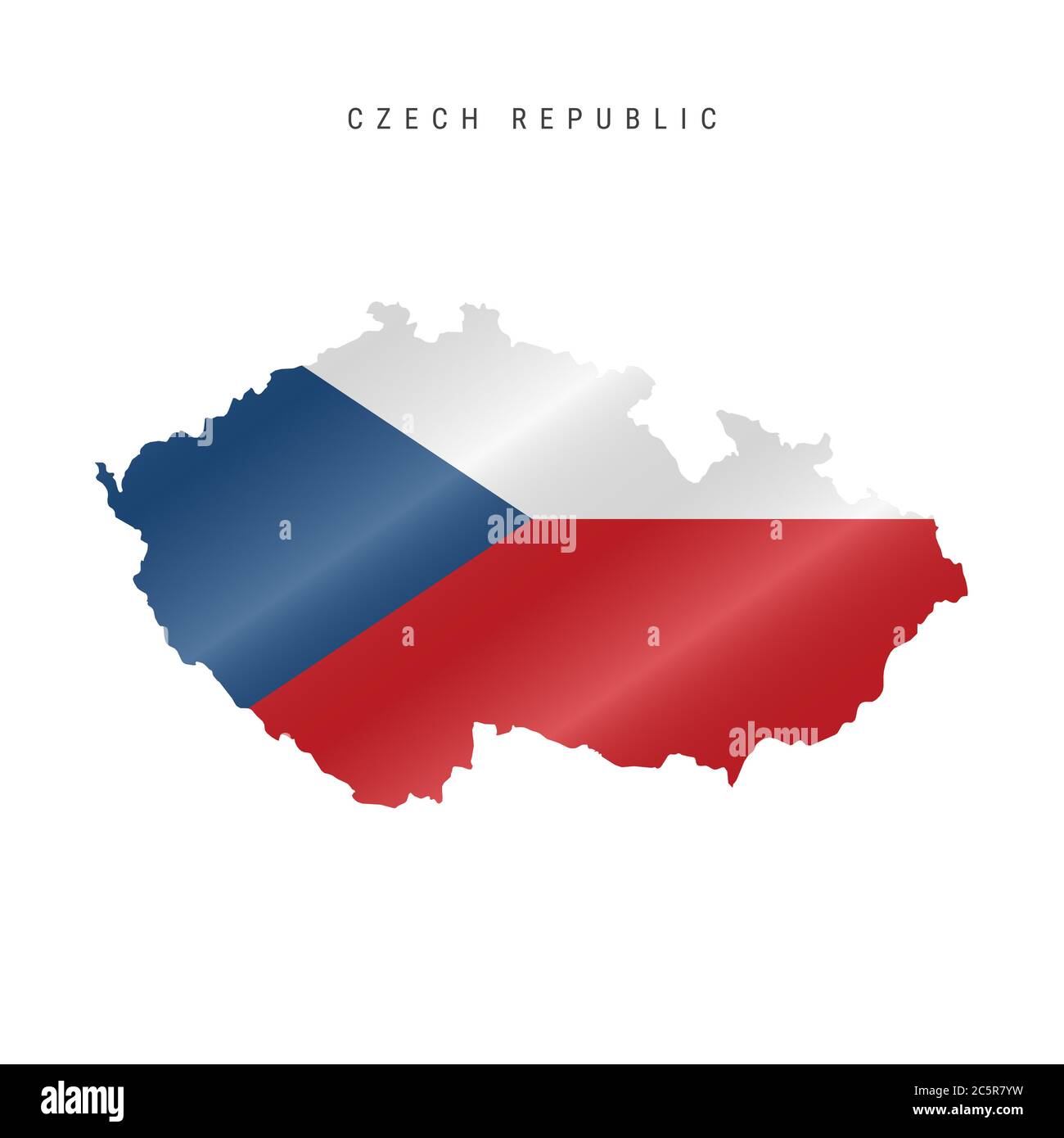 Czech Republic Flag Map Detailed Waving Flag Map Of Czech Republic. Map With Masked Flag Stock  Photo - Alamy