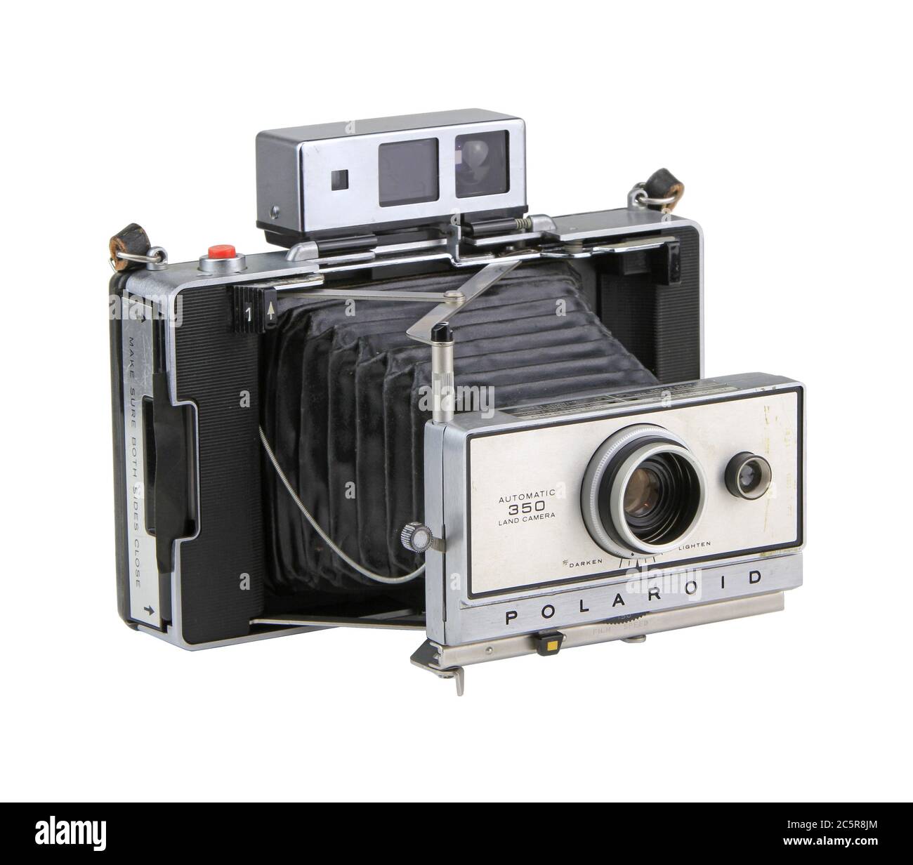A Polaroid 350 Land Camera on a white background Stock Photo - Alamy