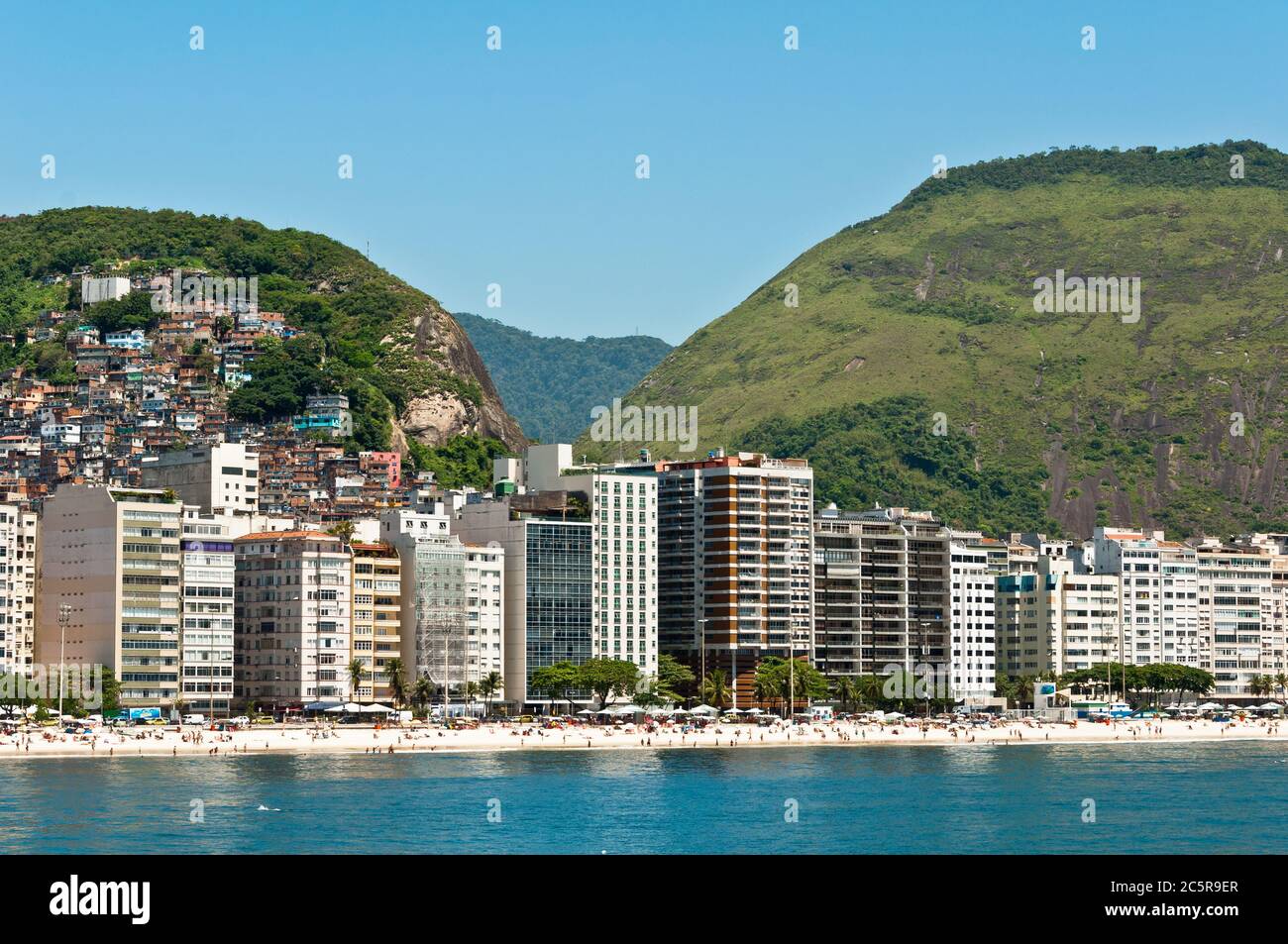 Luxury residential apartment and hotel buildings in the front of the