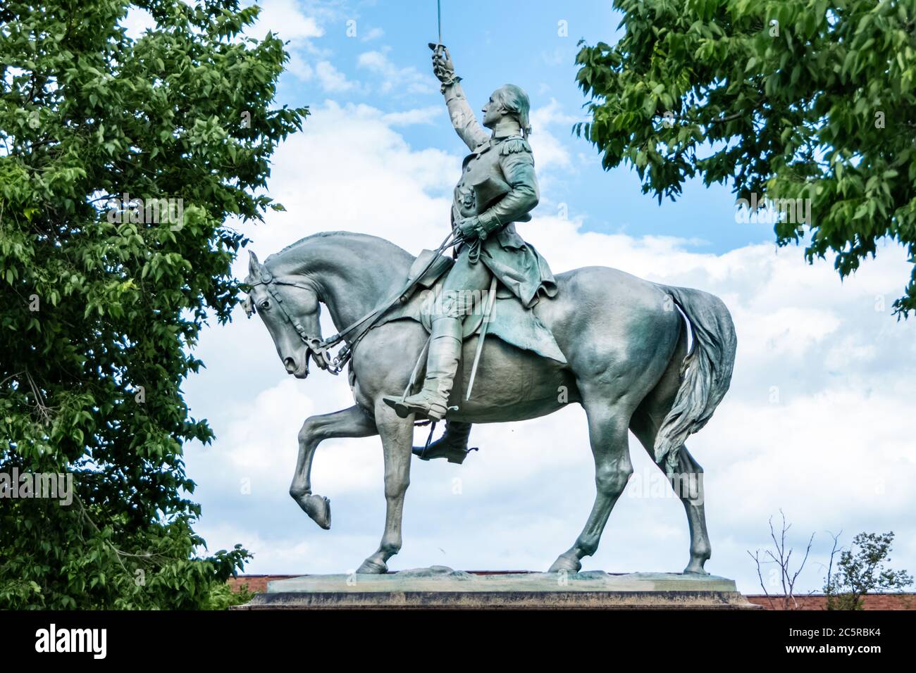 Washington's statue. Monument located in Chicago Illinois