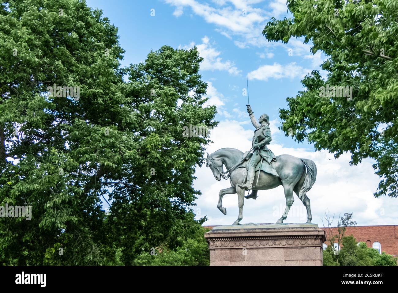 Washington's statue. Monument located in Chicago Illinois