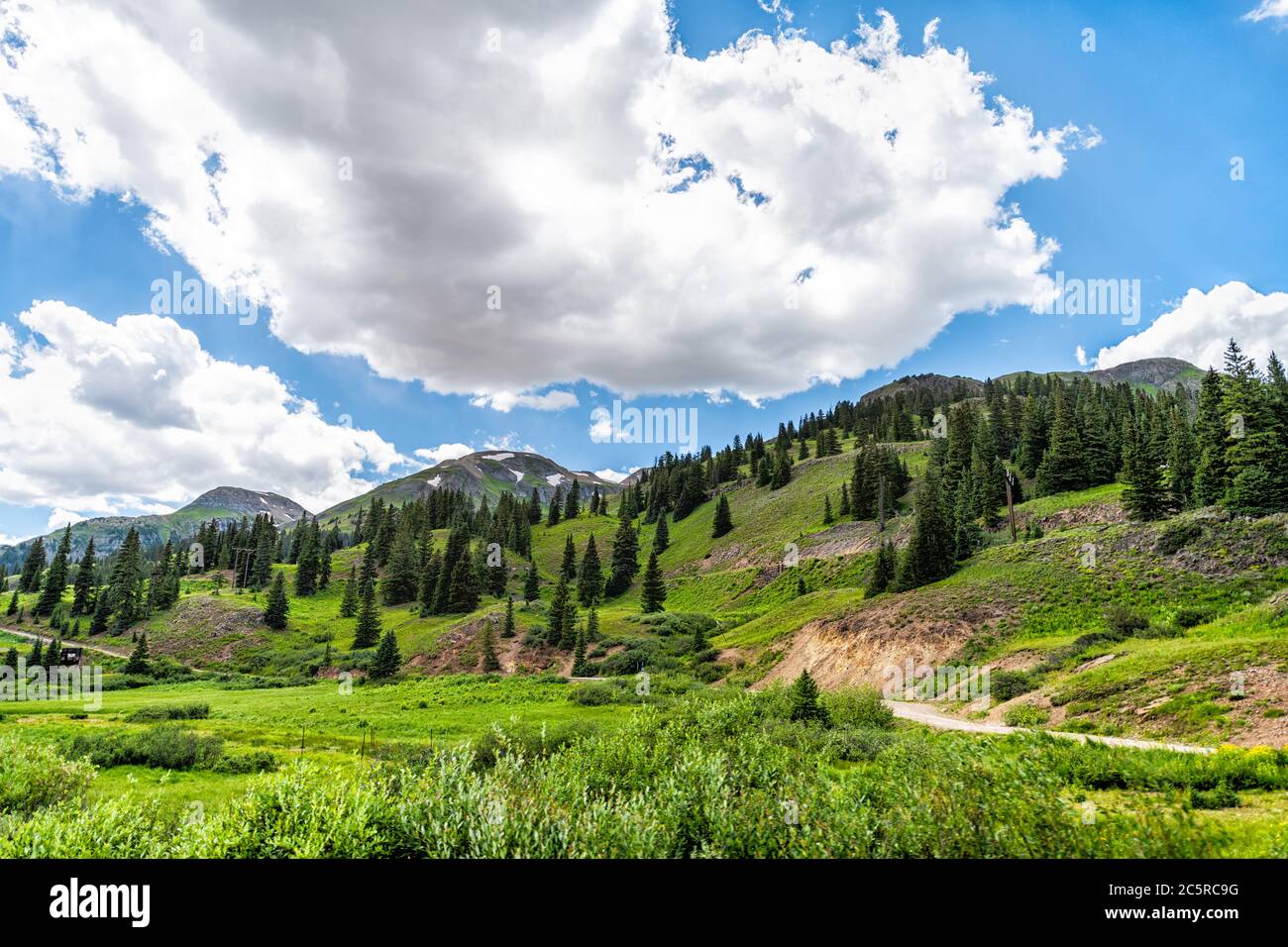 Ouray to Silverton and Durango view from scenic Million Dollar Highway
