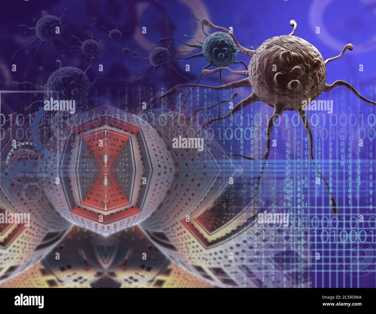 3d rendering - cancer cell in the future Stock Photo - Alamy