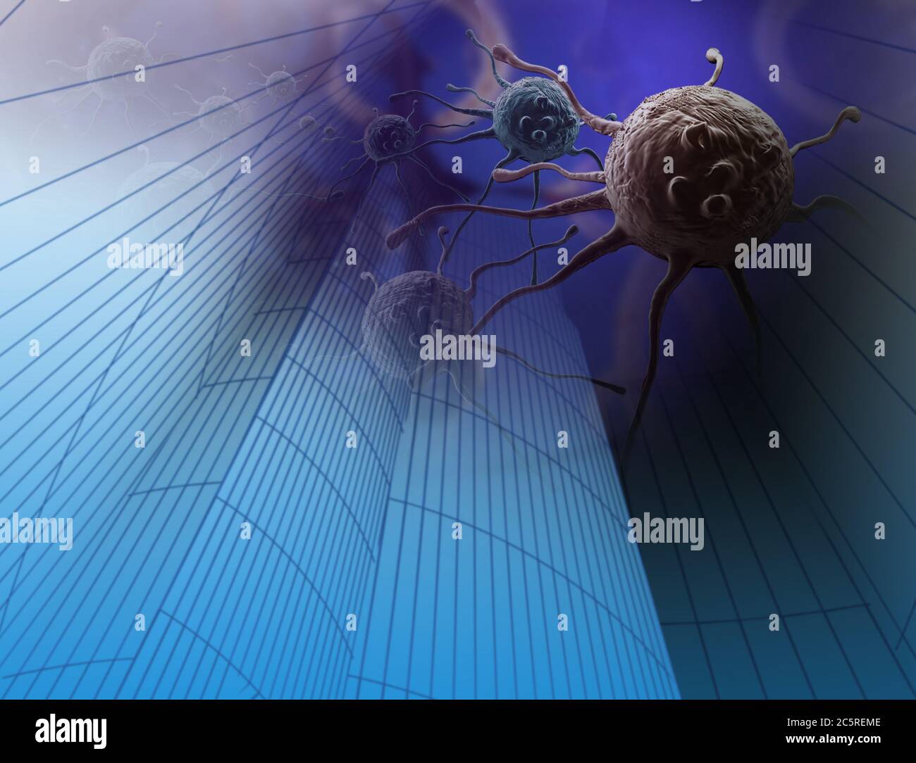 3d rendering - cancer cell in the future Stock Photo - Alamy