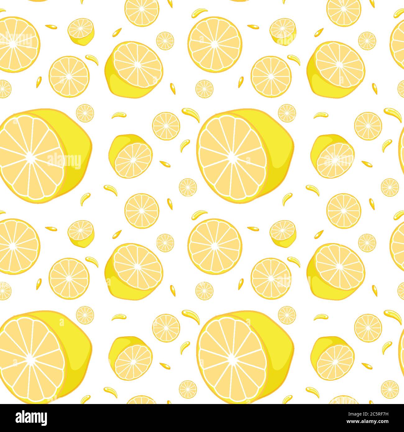 Seamless background design with yellow lemons illustration Stock Vector ...