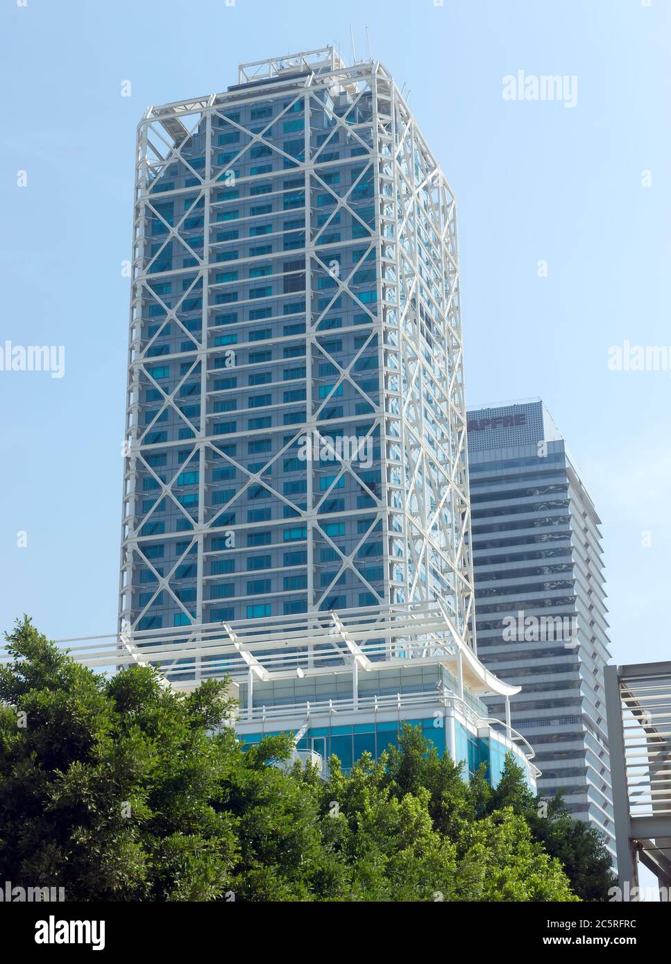 BARCELONA, SPAIN - JULY 12, 2015: Hotel Arts, built by SOM Group, and ...