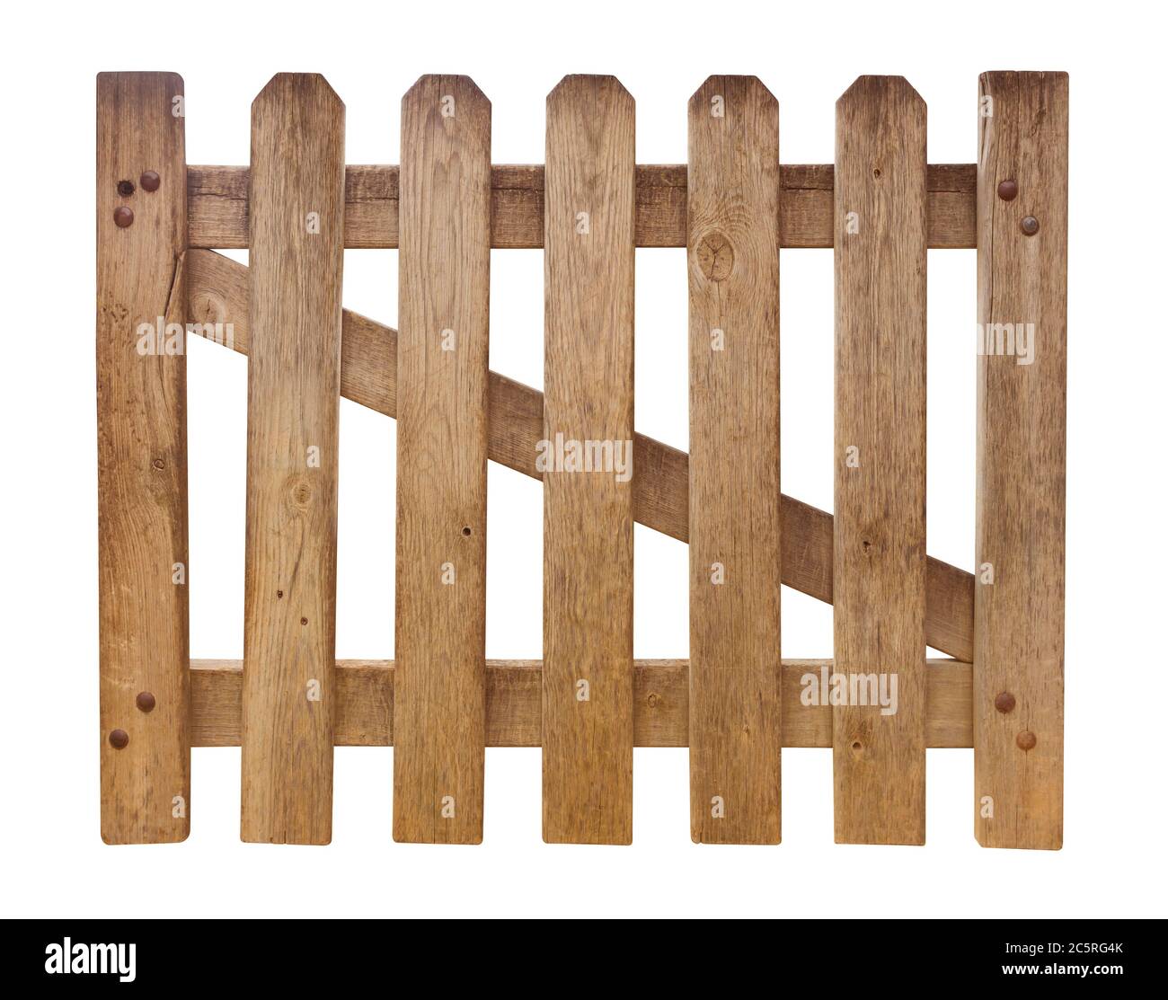 Wooden fence isolated on white. Clipping path included Stock Photo - Alamy