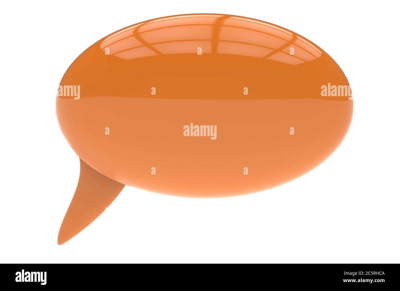 3d render illustration of yellow speech bubble isolated on white ...