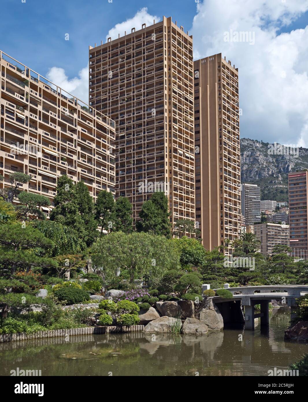 MONTE CARLO, MONACO - JUNE 1, 2014: View of Monte Carlo buildings from ...