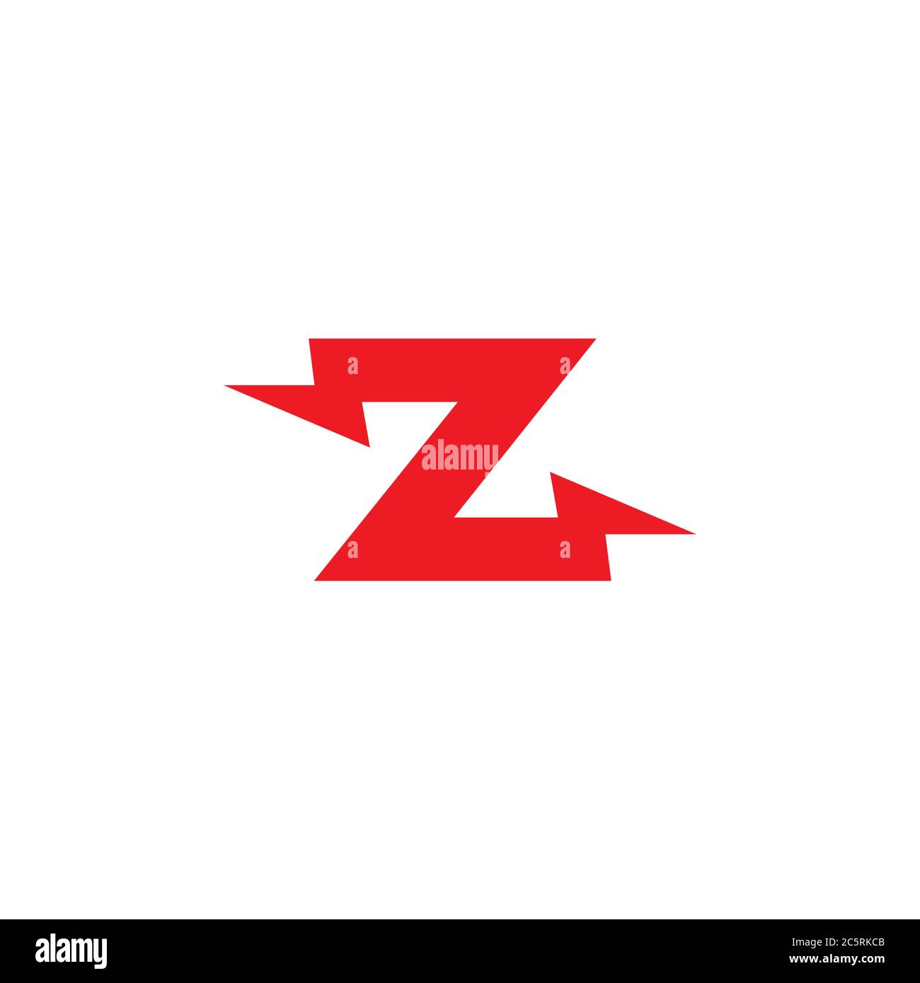 Letter Z Initial Logo Design Template Isolated On White Background ...