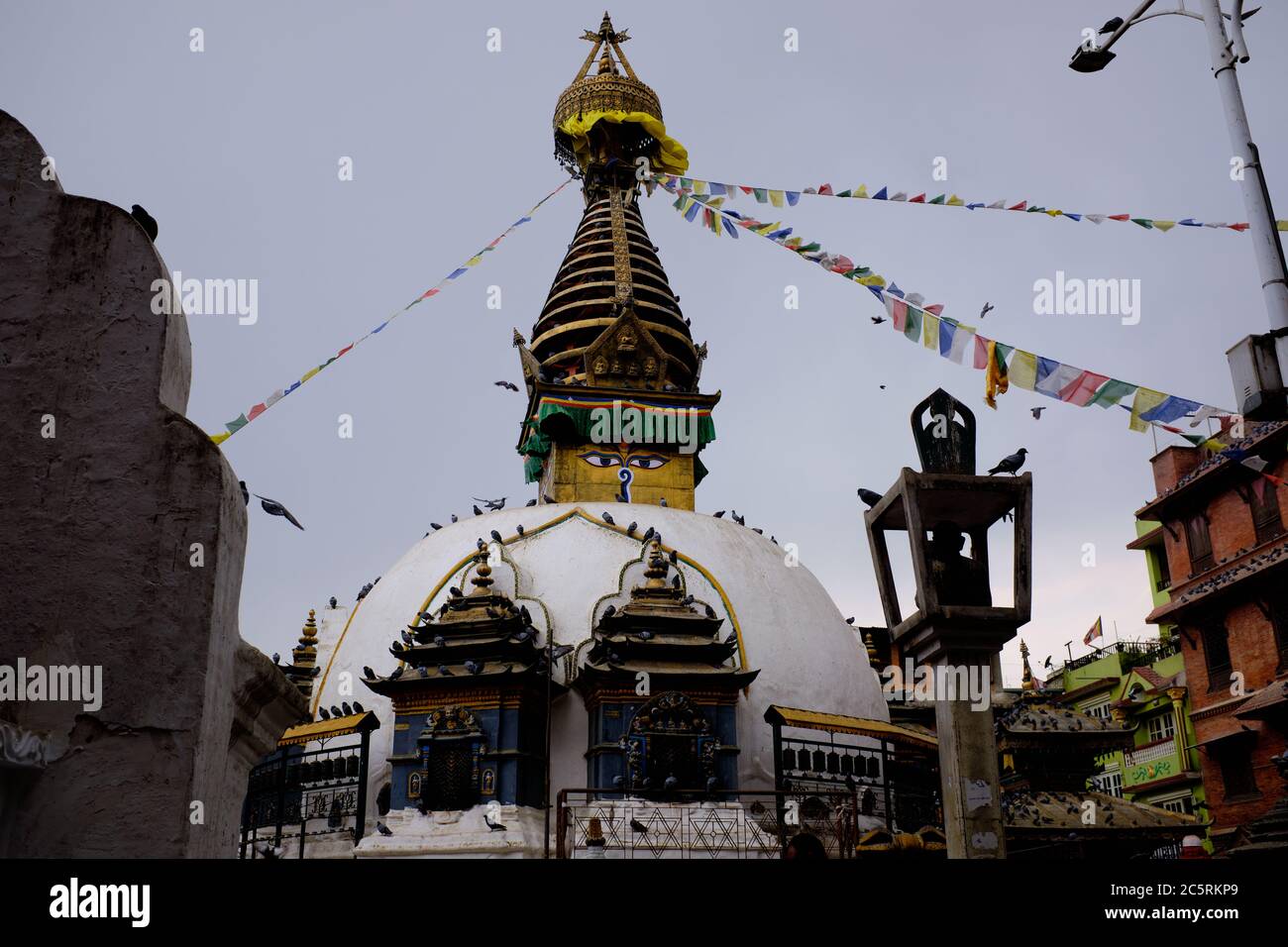 Kaathe Swyambhu Shree Gha Chaitya - also known as - Kathesimbu Stupa, Kathmandu, Nepal Stock Photo