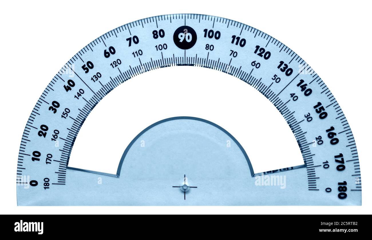 Protractor isolated on white. Clipping path included Stock Photo - Alamy