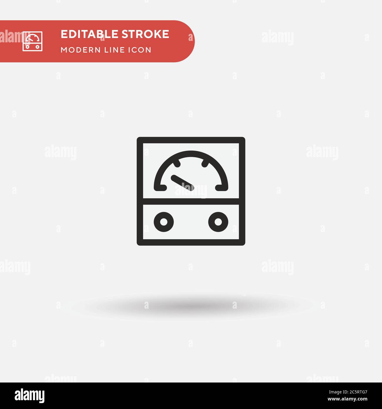 Ammeter Simple vector icon. Illustration symbol design template for web mobile UI element