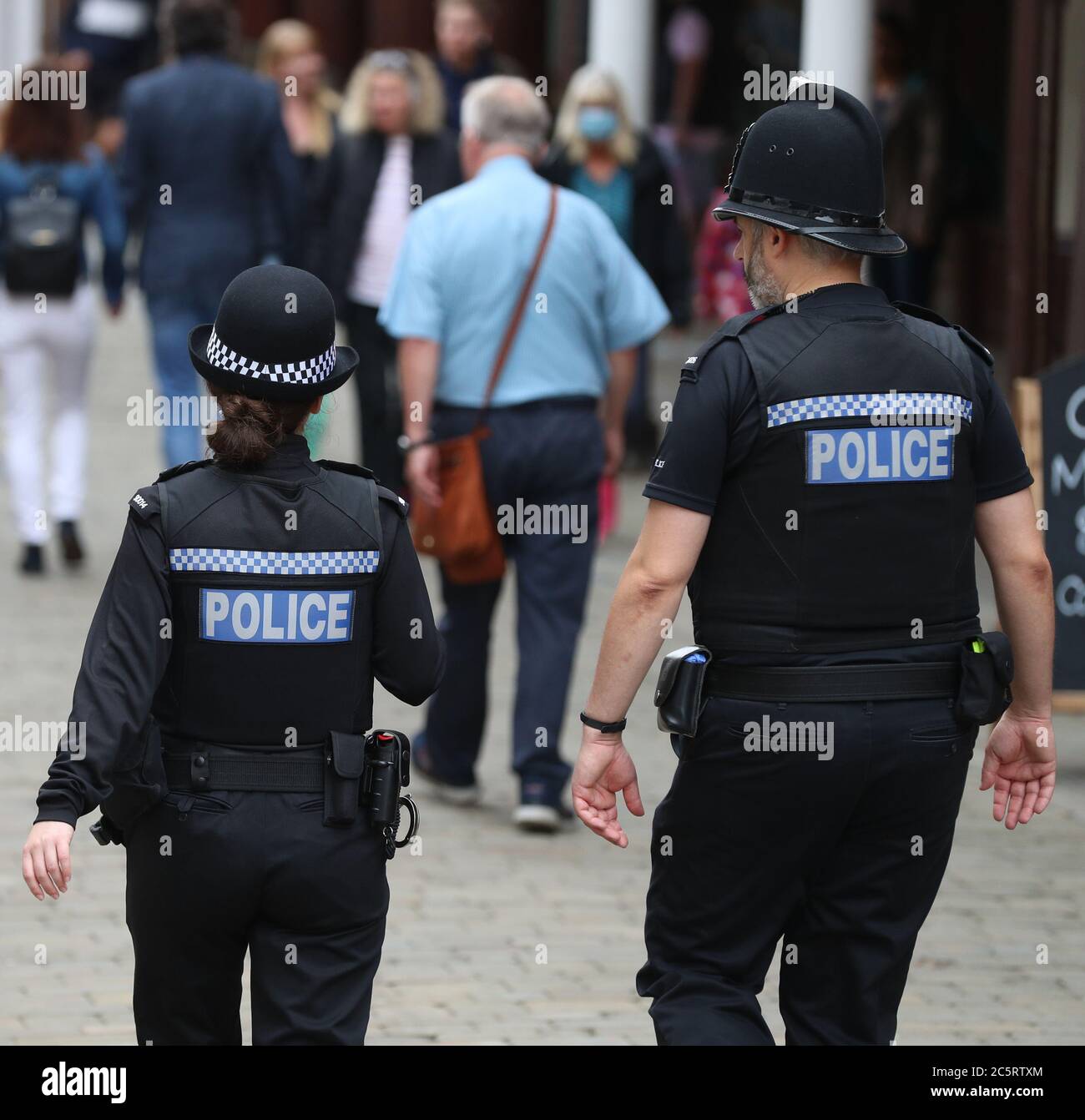Hampshire Police officers on patrol in Winchester Stock Photo