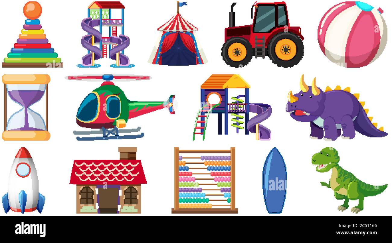 Set of various objects cartoon illustration Stock Vector Image & Art