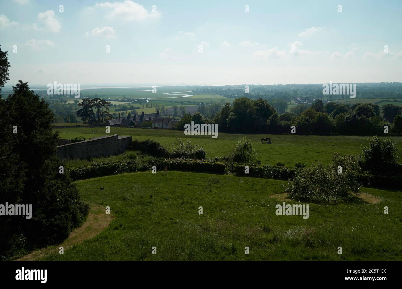 View Of Mont St Michel from Avranches Stock Photo
