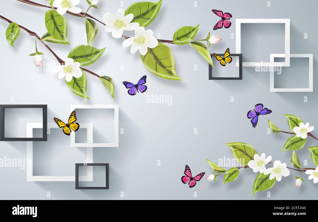 3d wallpaper design and beautiful wall brick background Stock ...