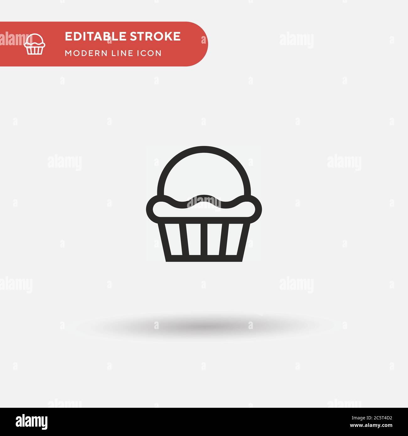 Muffin food icon simple Stock Vector Images - Alamy