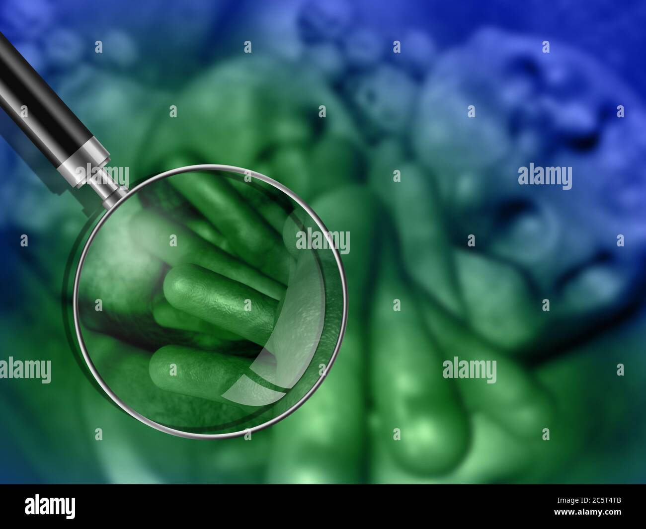 Virus and bacterium background - High Quality 3D Render Stock Photo - Alamy