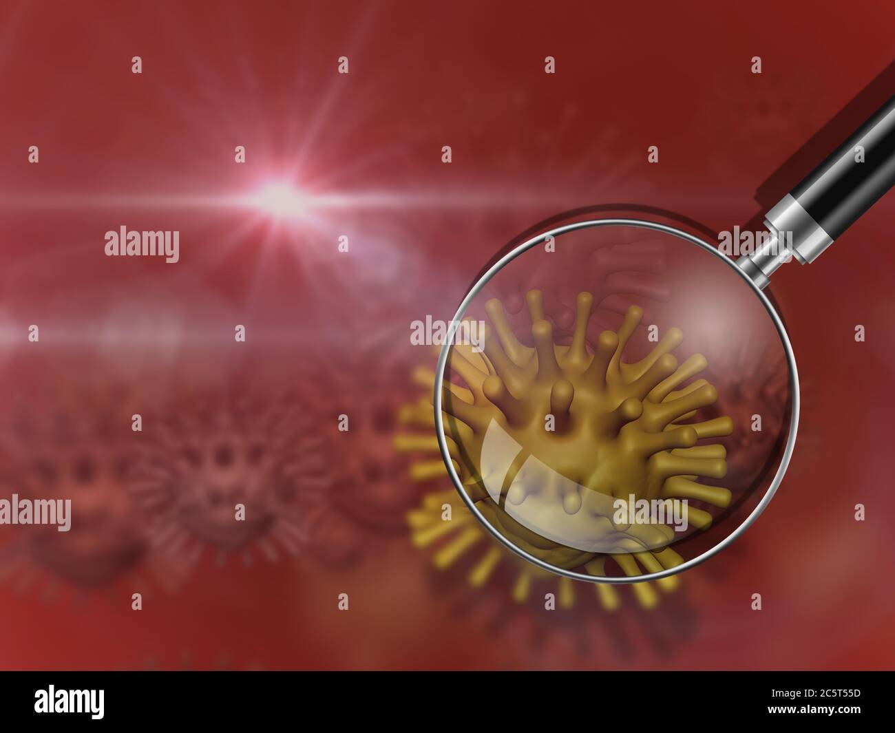 Virus and bacterium background - High Quality 3D Render Stock Photo - Alamy