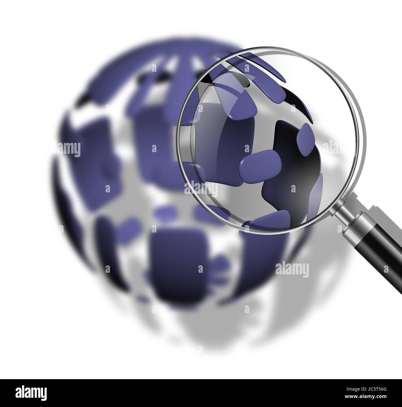 abstract 3d element rendered isolated on white background Stock Photo