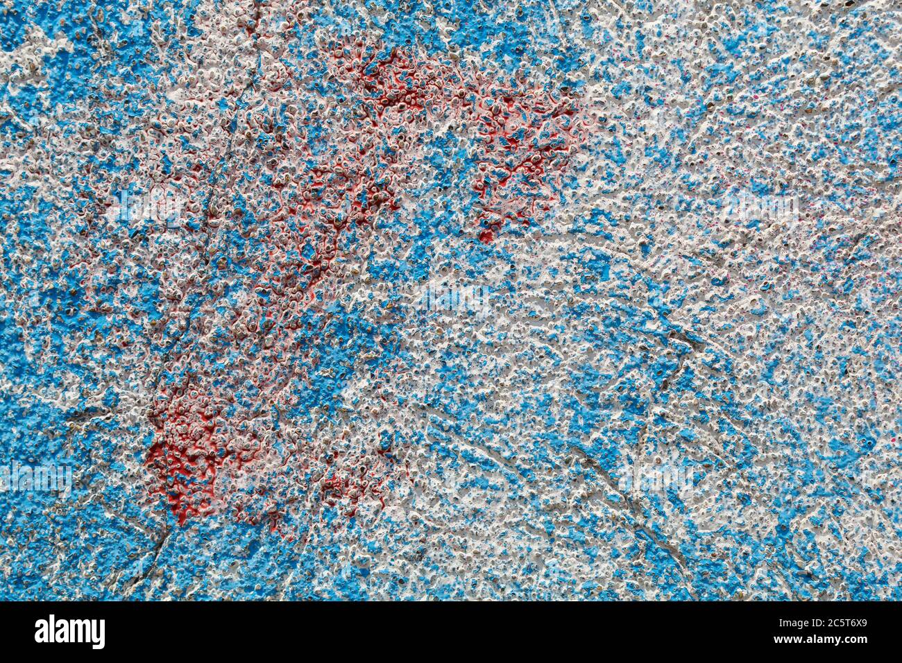 Bluish Old Weathered Concrete Decay Wall Texture Useful For Background Image Stock Photo