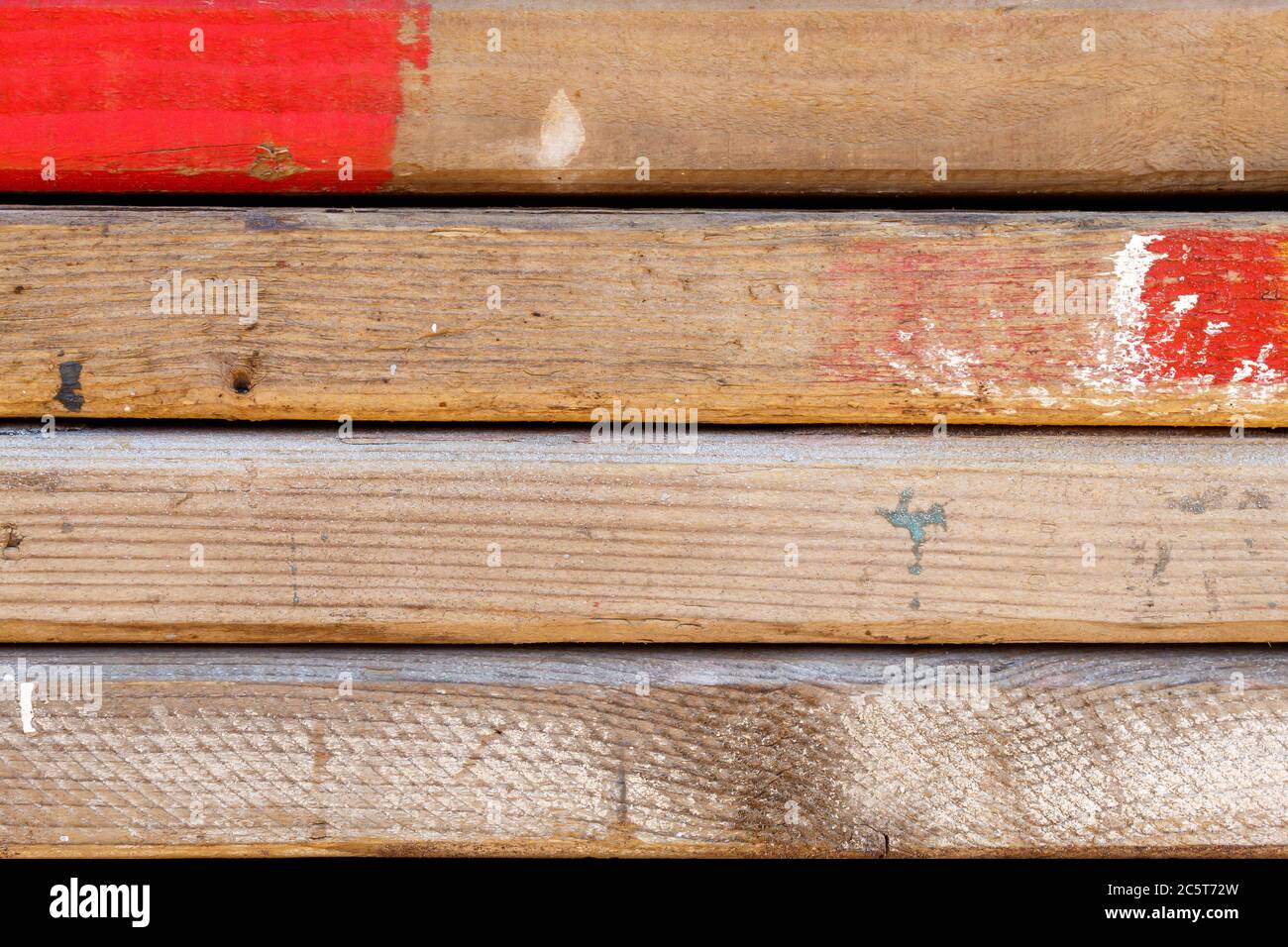 Old Weathered Horizontal Wooden Planks Stock Photo