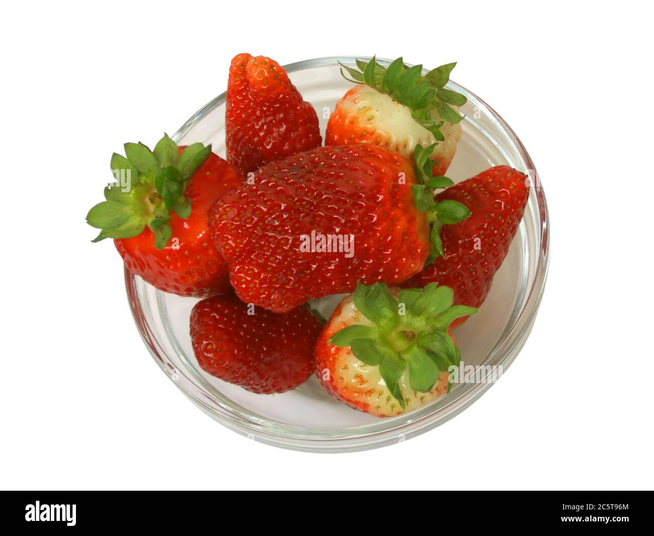 Strawberry dish isolated on white background Stock Photo - Alamy