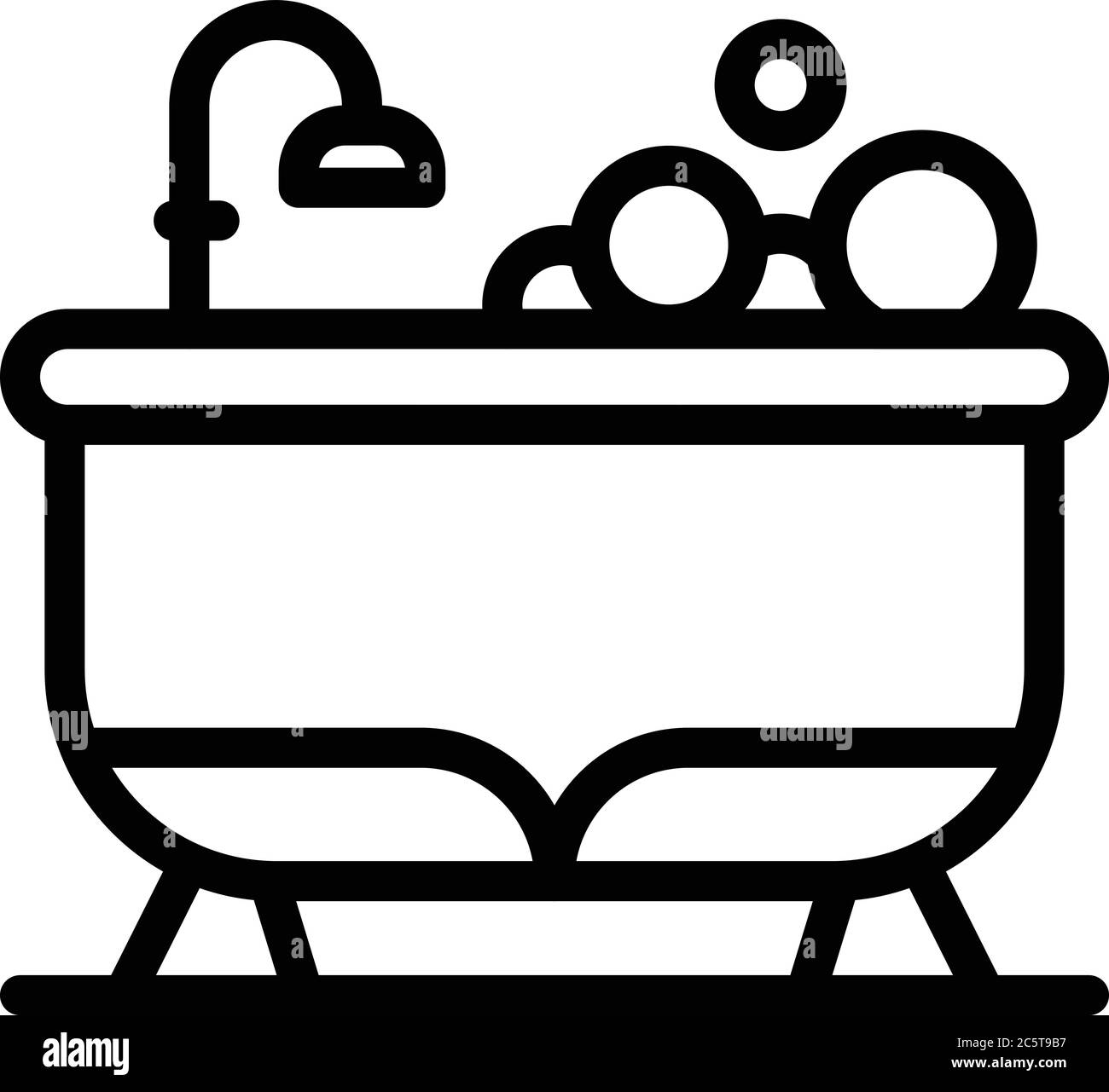 Shower bathtub icon, outline style Stock Vector Image & Art - Alamy