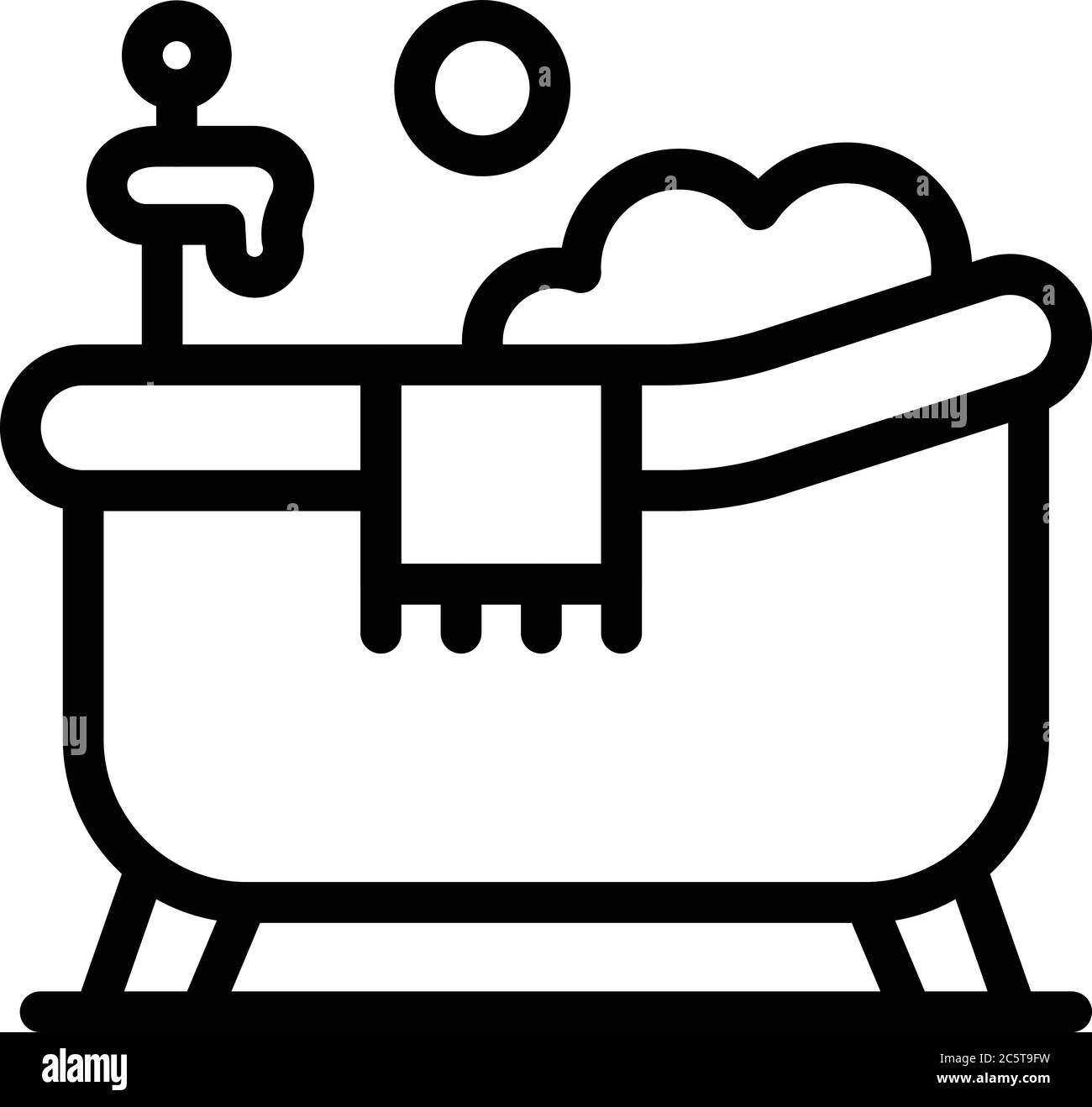 Home bathtub icon, outline style Stock Vector Image & Art - Alamy
