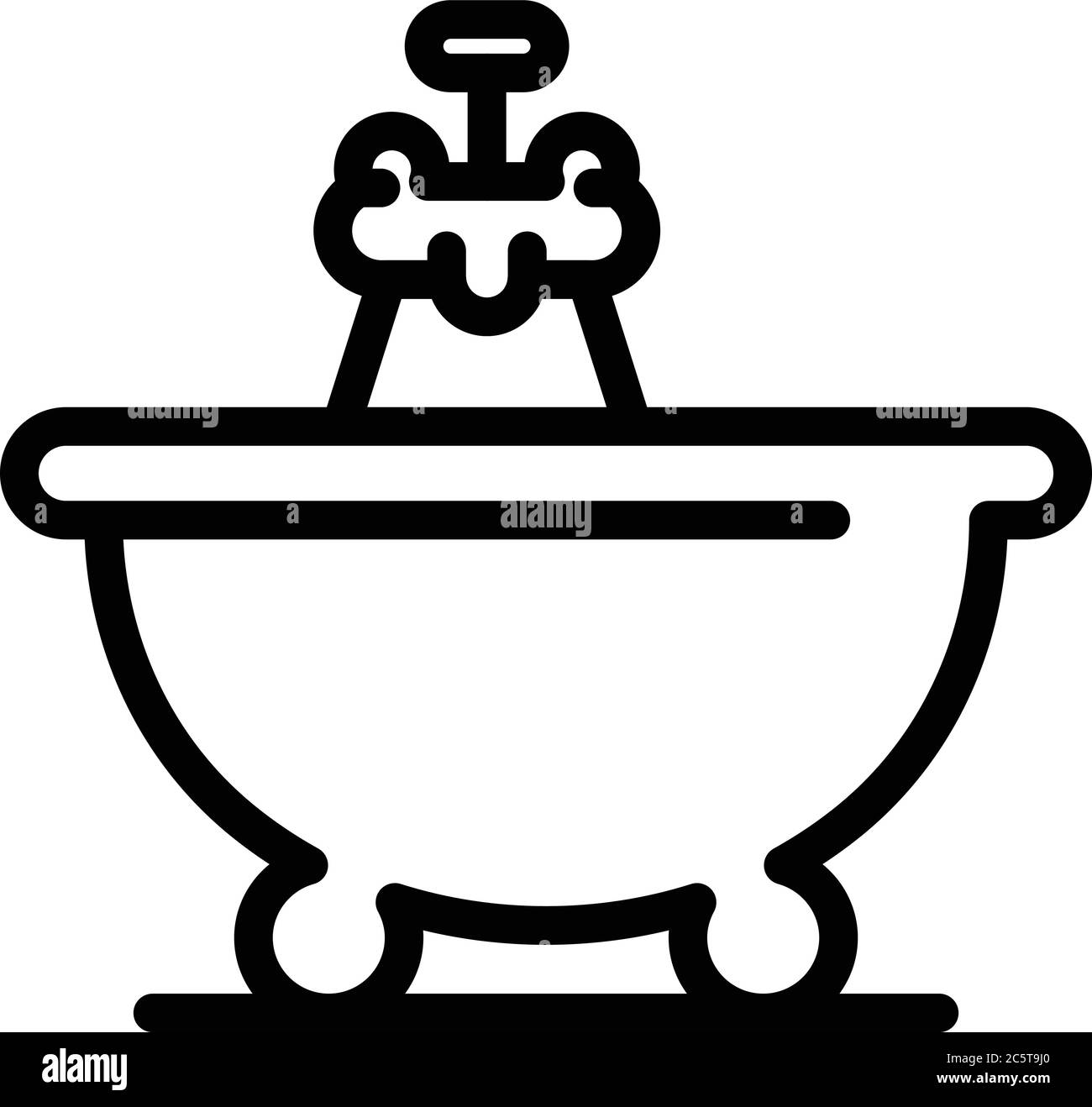 Bath time icon, outline style Stock Vector Image & Art Alamy