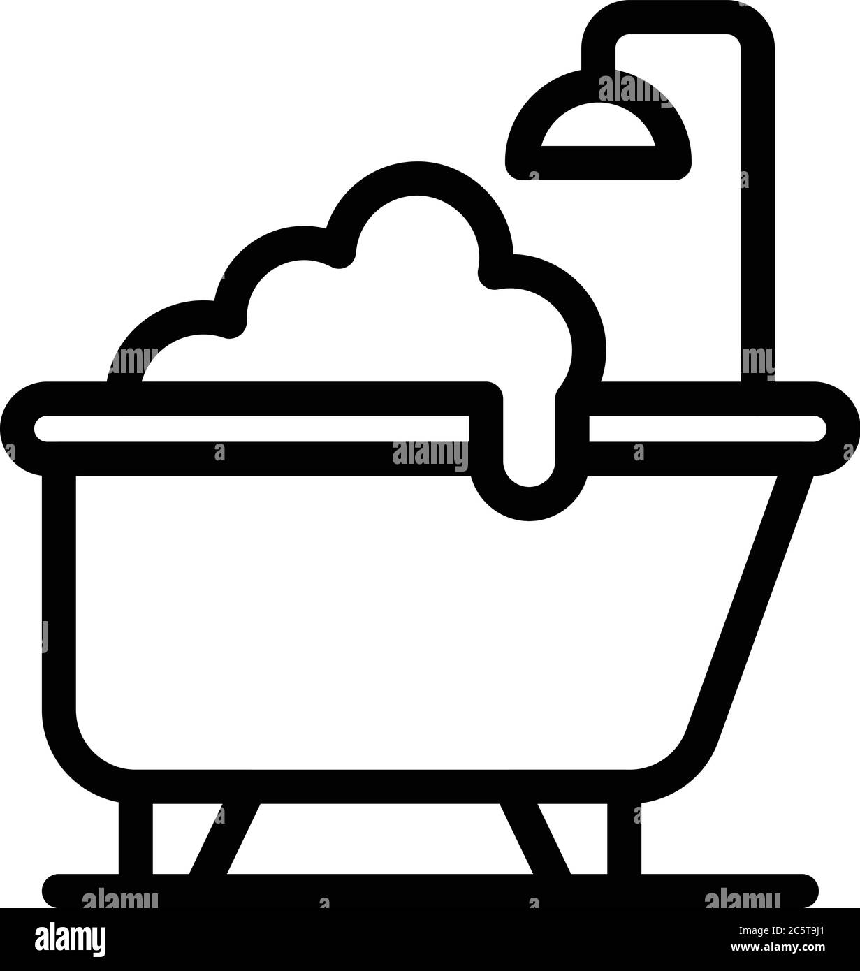 Hygienic bathtub icon, outline style Stock Vector Image & Art - Alamy