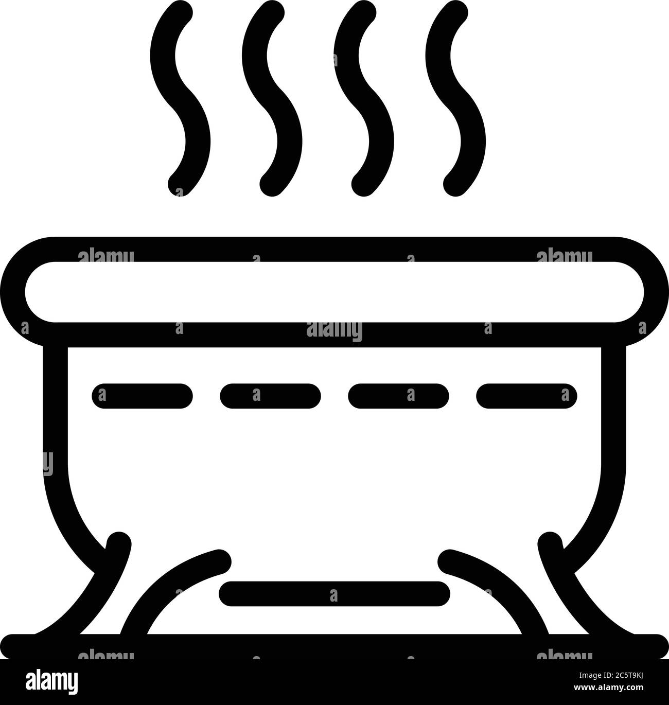 Relaxing jacuzzi icon, outline style Stock Vector