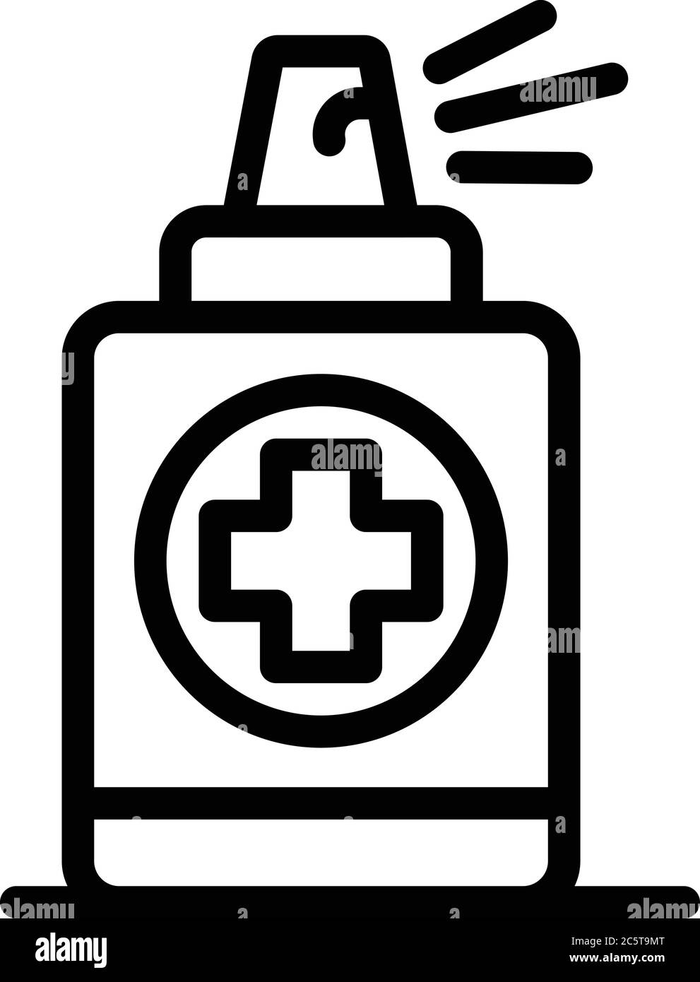 Antiseptic spray icon, outline style Stock Vector Image & Art - Alamy